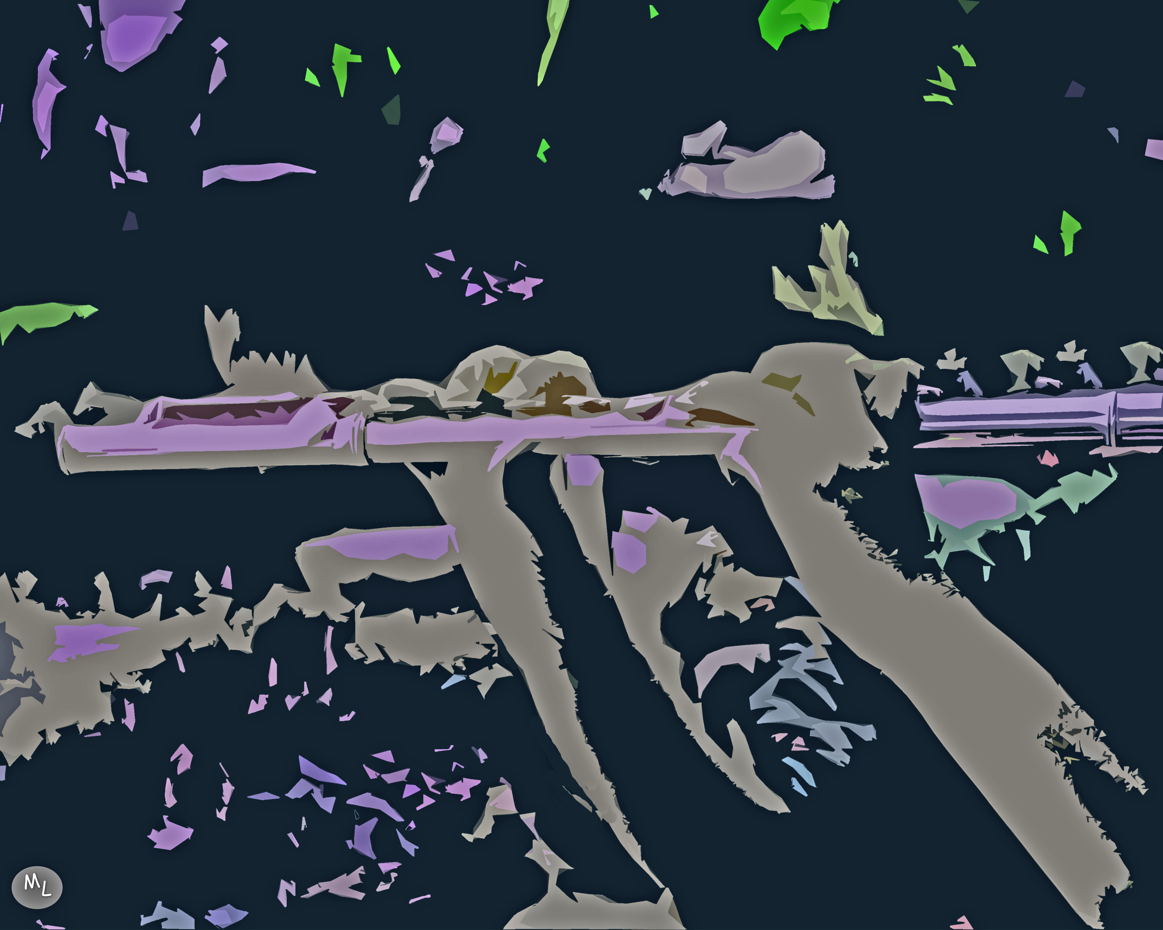 Flute — 20 x 16 manipulated photo art by Mike Lisagor
